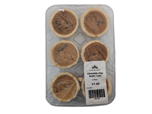 Homemade Chocolate Chip Butter Tarts - 6 pack - Frozen