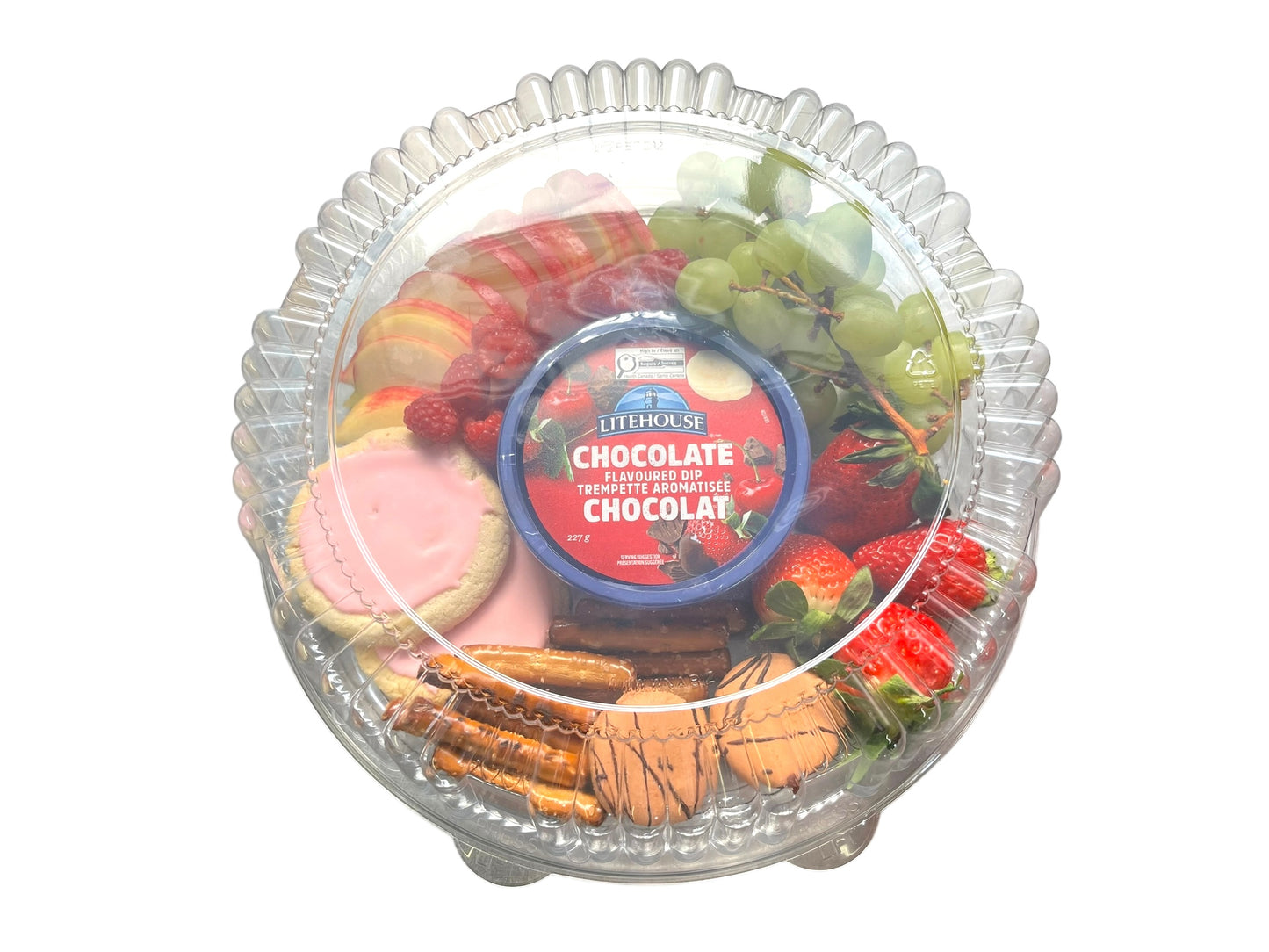 Valentine's Fruit and Chocolate Tray 12"