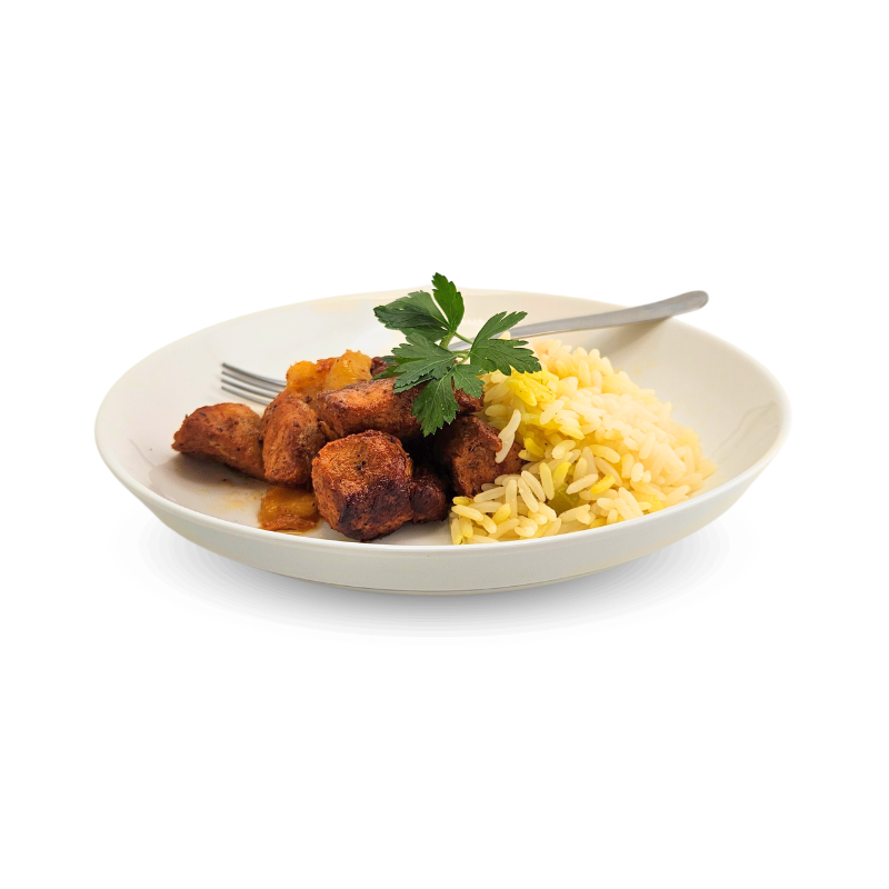 Pork Roast with Pineapple and Rice