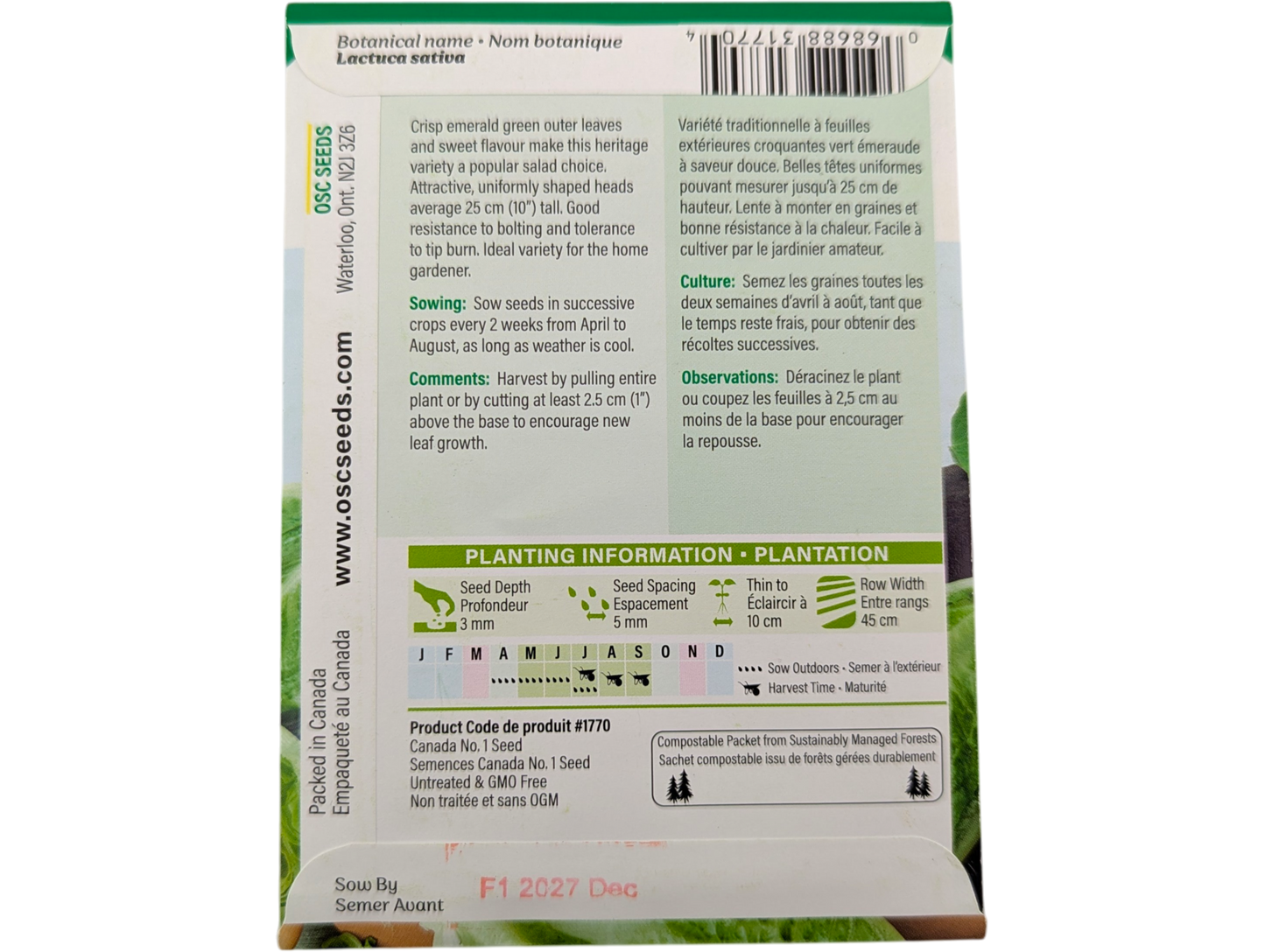 Romaine Lettuce Paris Island COS