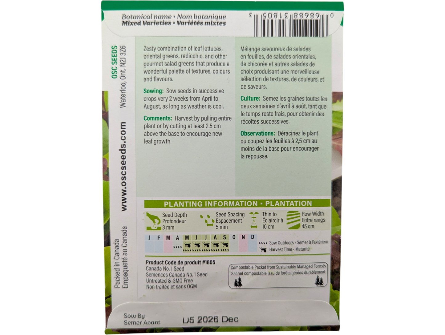 Mesclun Mixture Salad Greens