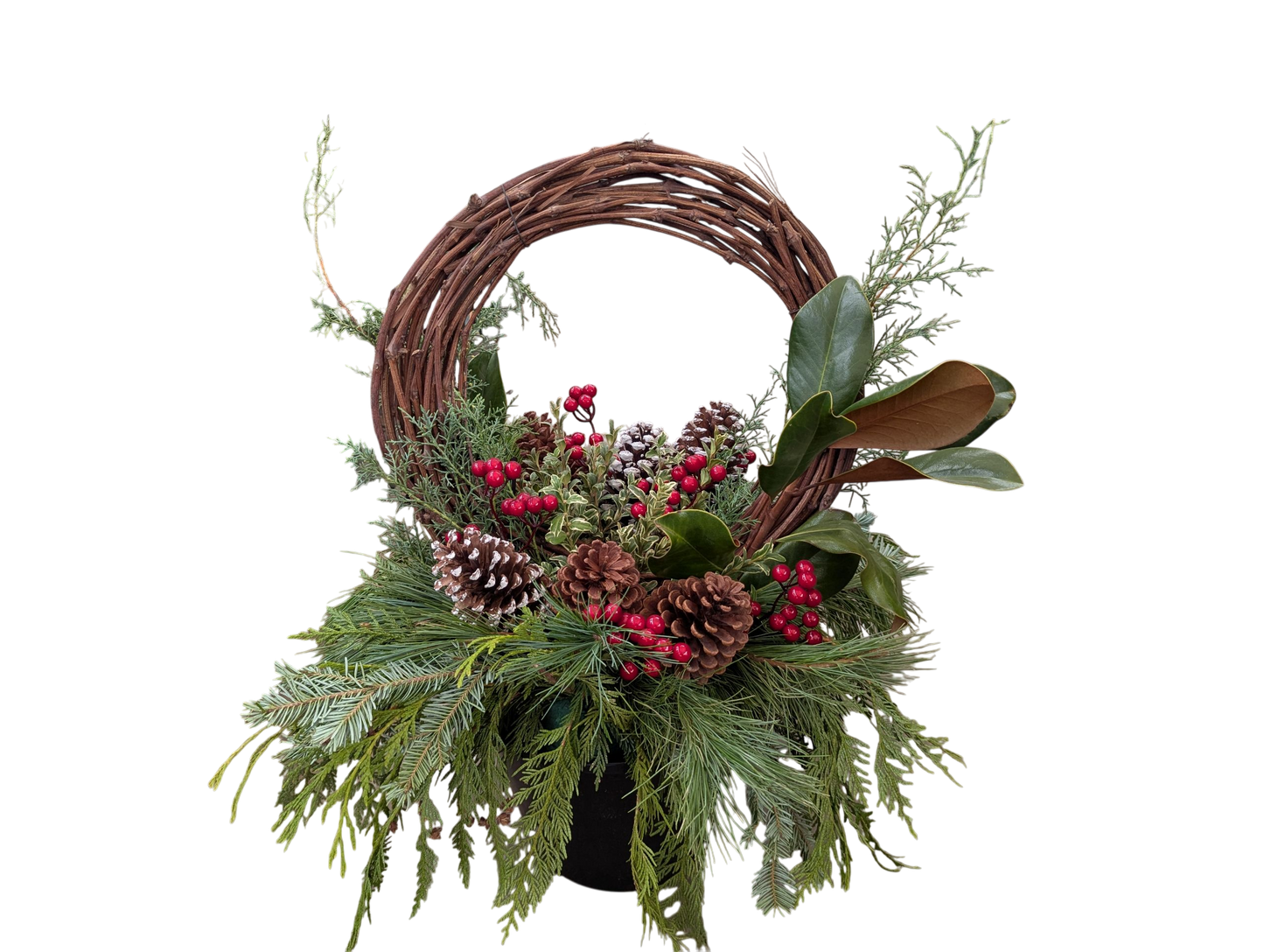 12" Hoop Christmas Urn