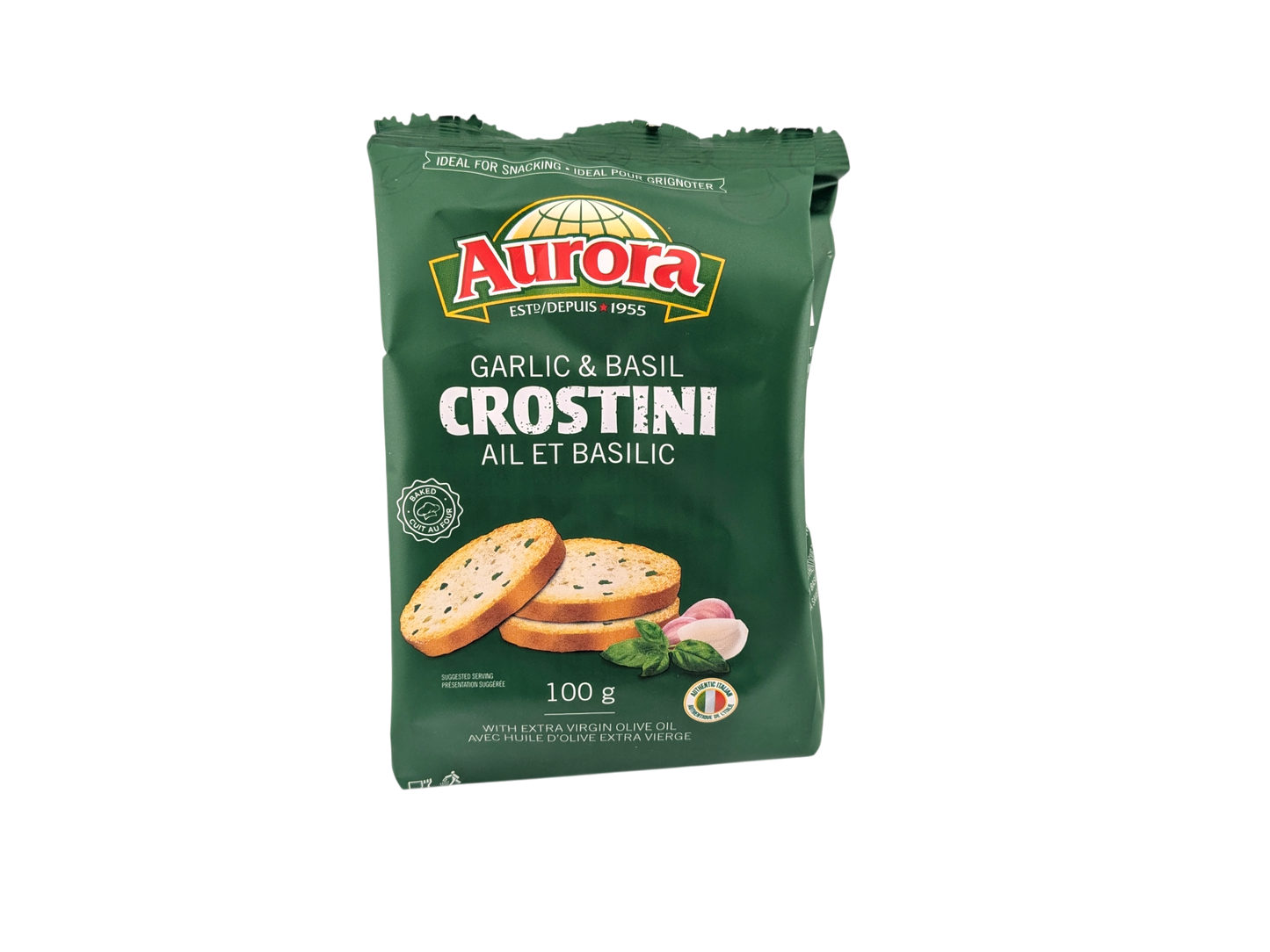 Aurora Crostini - Garlic & Basil - 100g