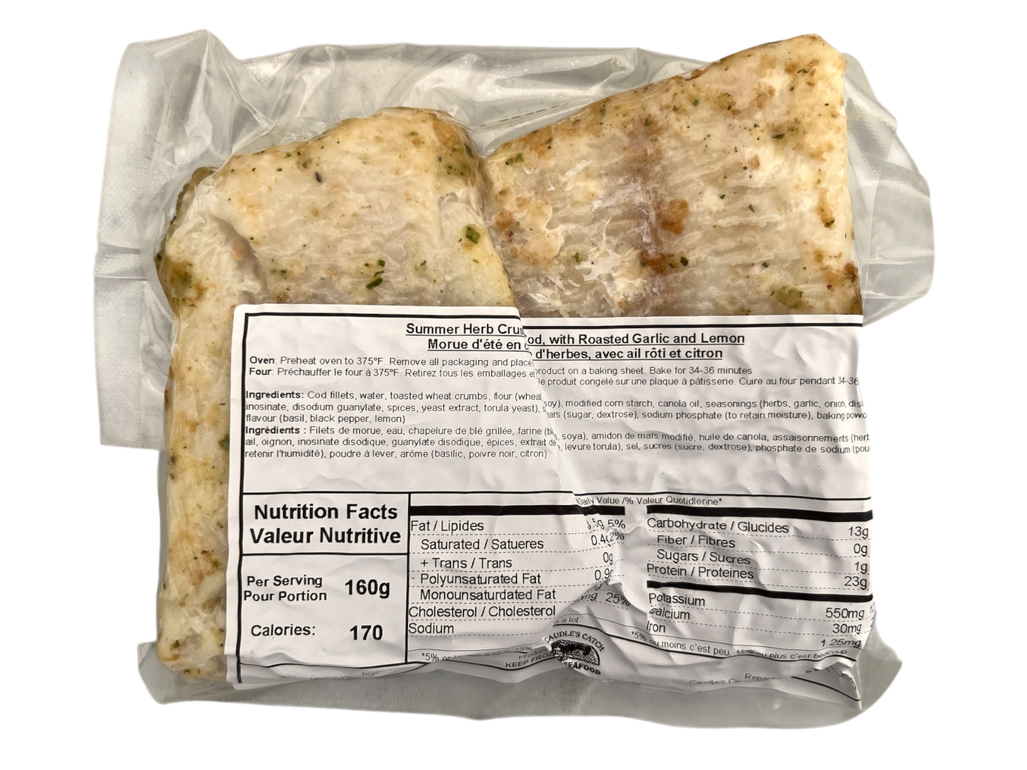 Wild Canadian Summer Herb Crusted Cod - Frozen