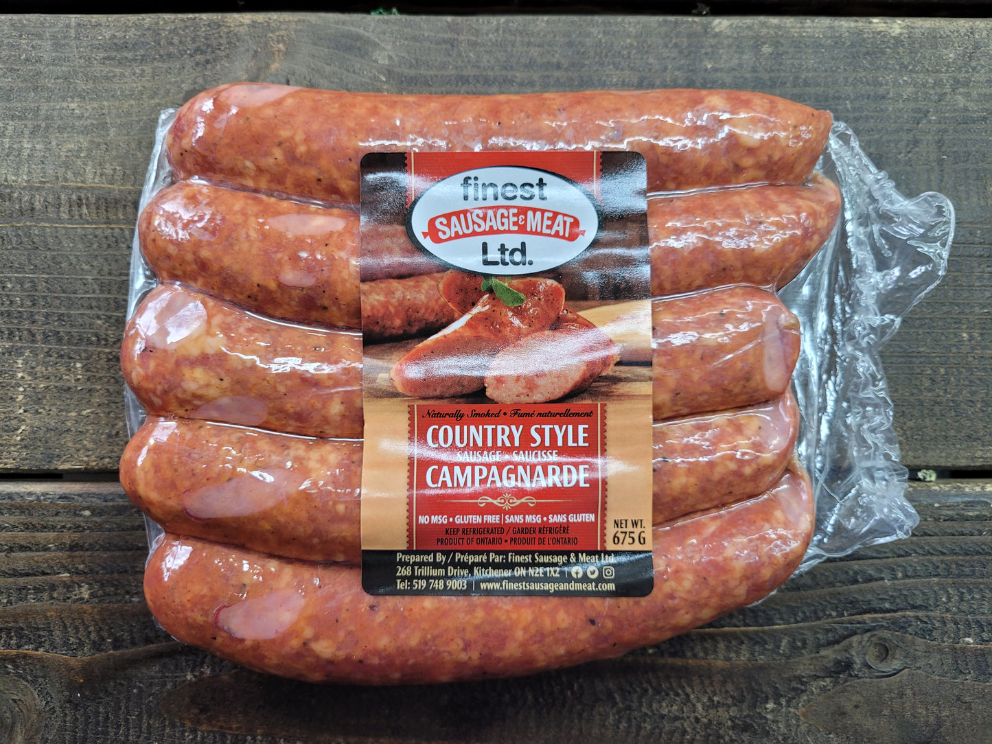 Country Style Smoked Sausage - 5 pack - 675g