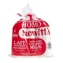 Hewitt's Homogenized Milk 3.25% - 4L Bags