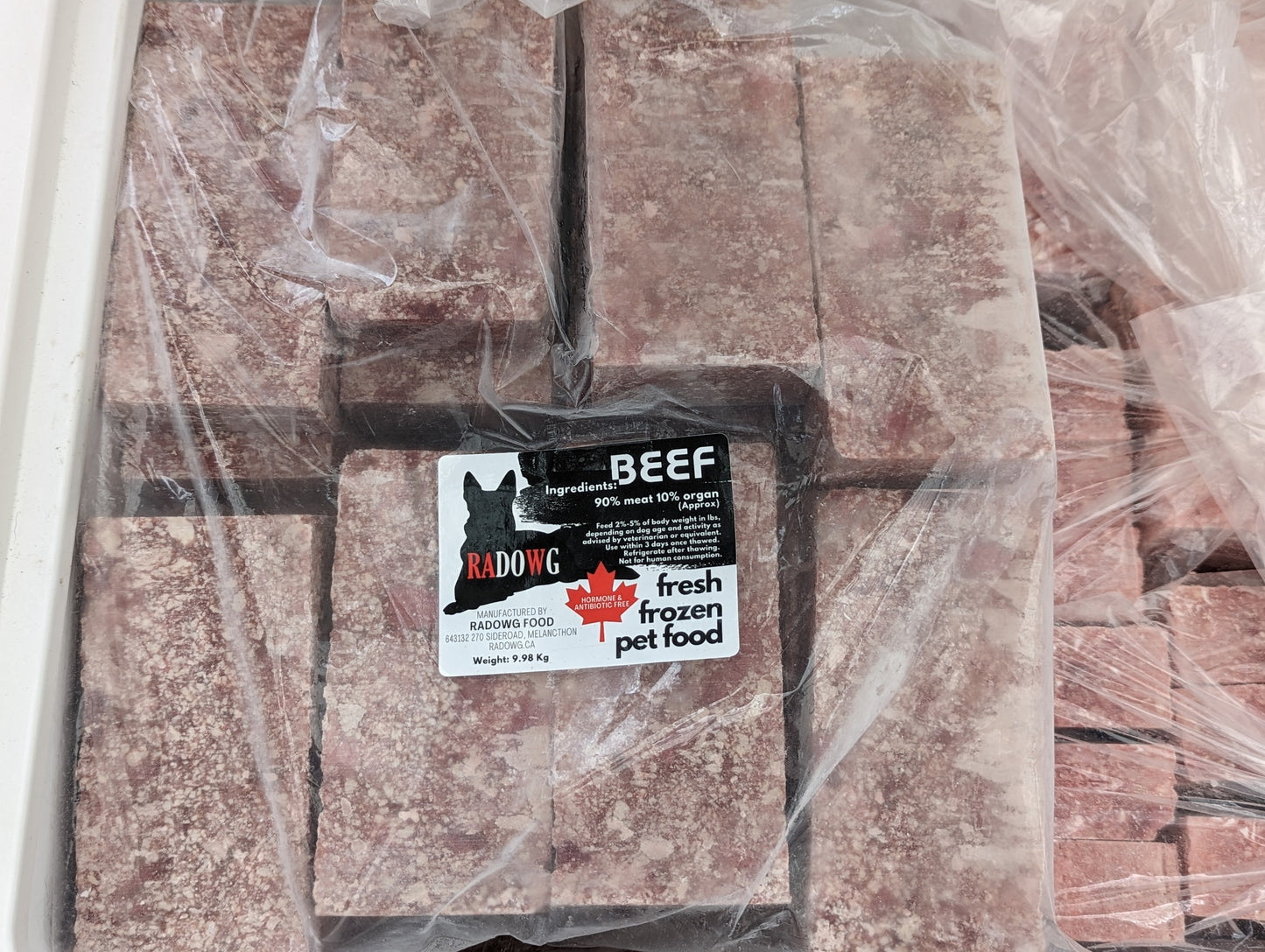Raw Dog Food - Beef (20lbs) - Radowg