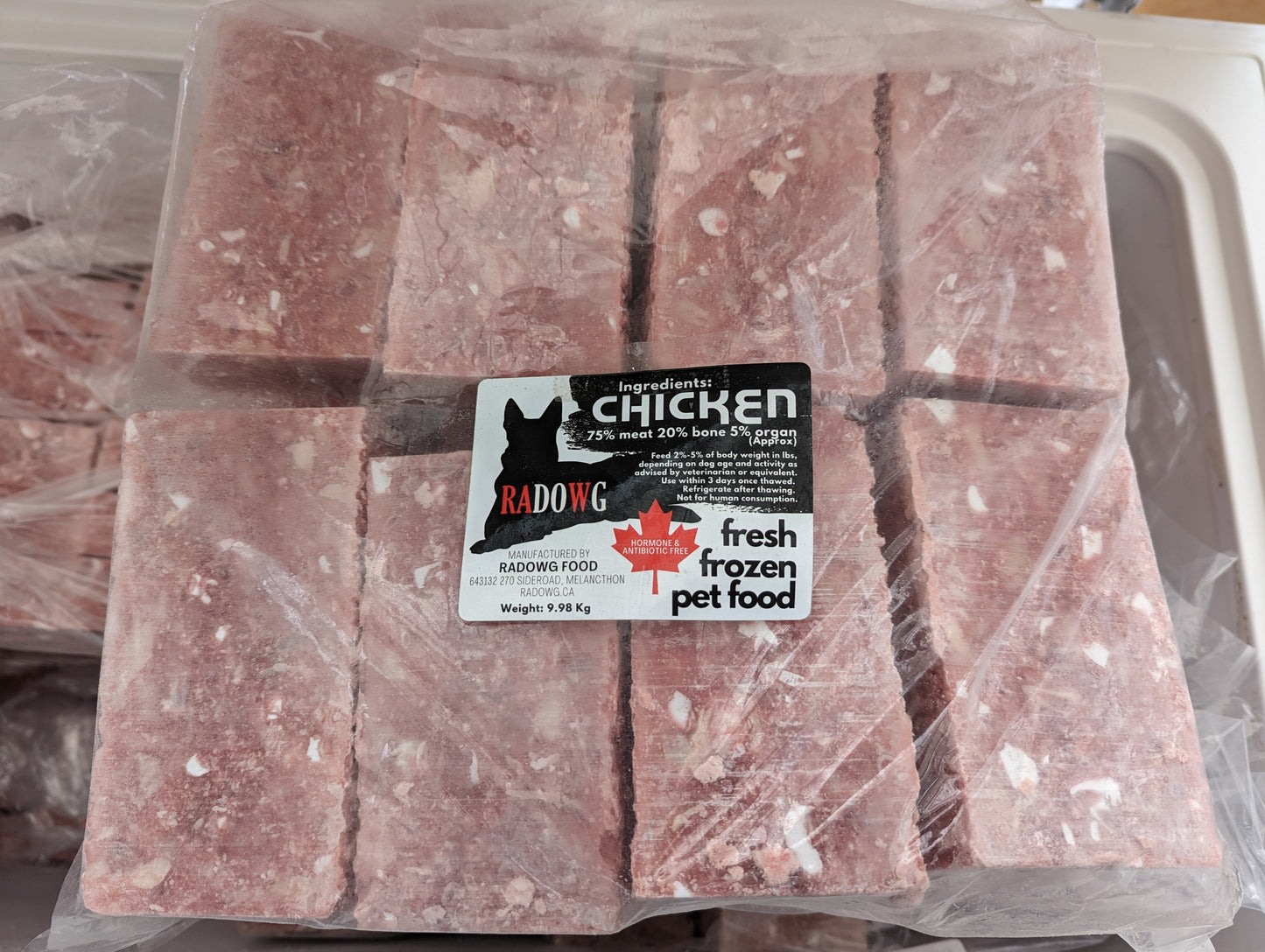 Raw Dog Food - Chicken (20lbs) - Radowg