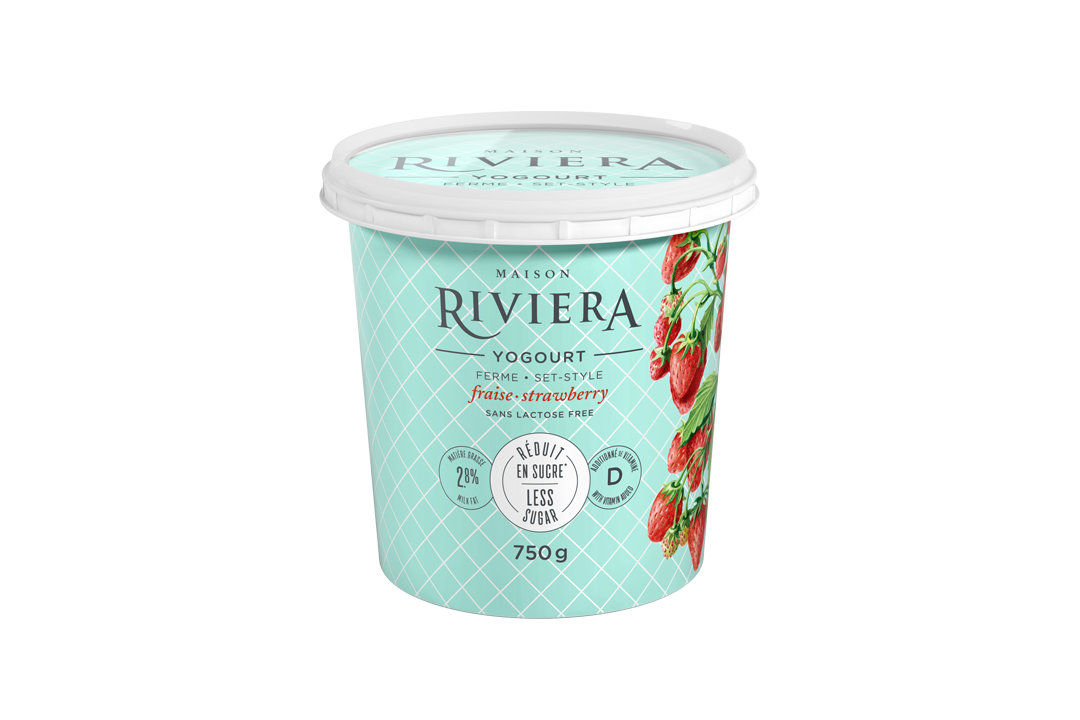 Riviera Strawberry Yogurt 2.8 MF 750g Niagara Fresh Market