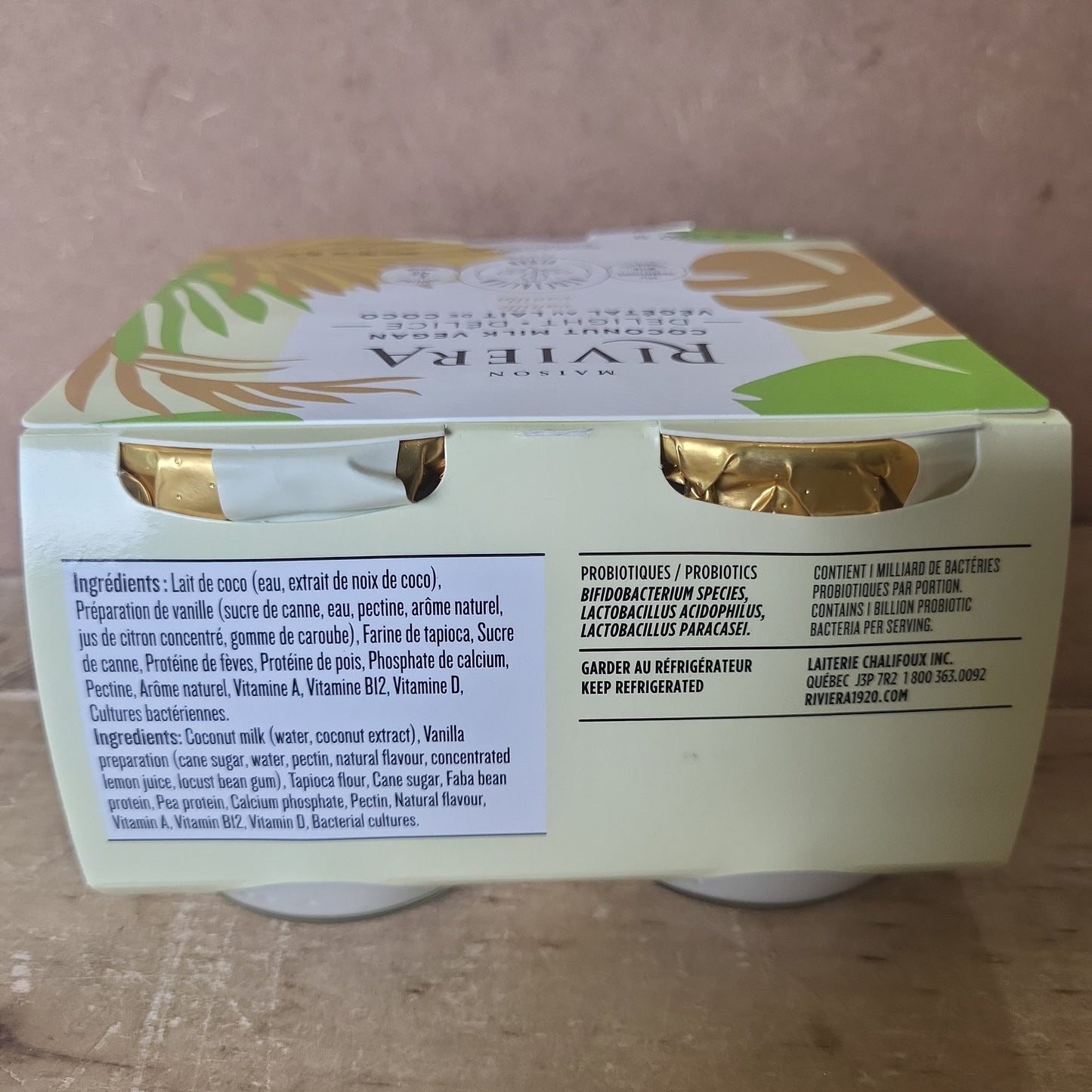 Riviera Coconut Milk Vegan Delight Yogurt - Vanilla -4x120g