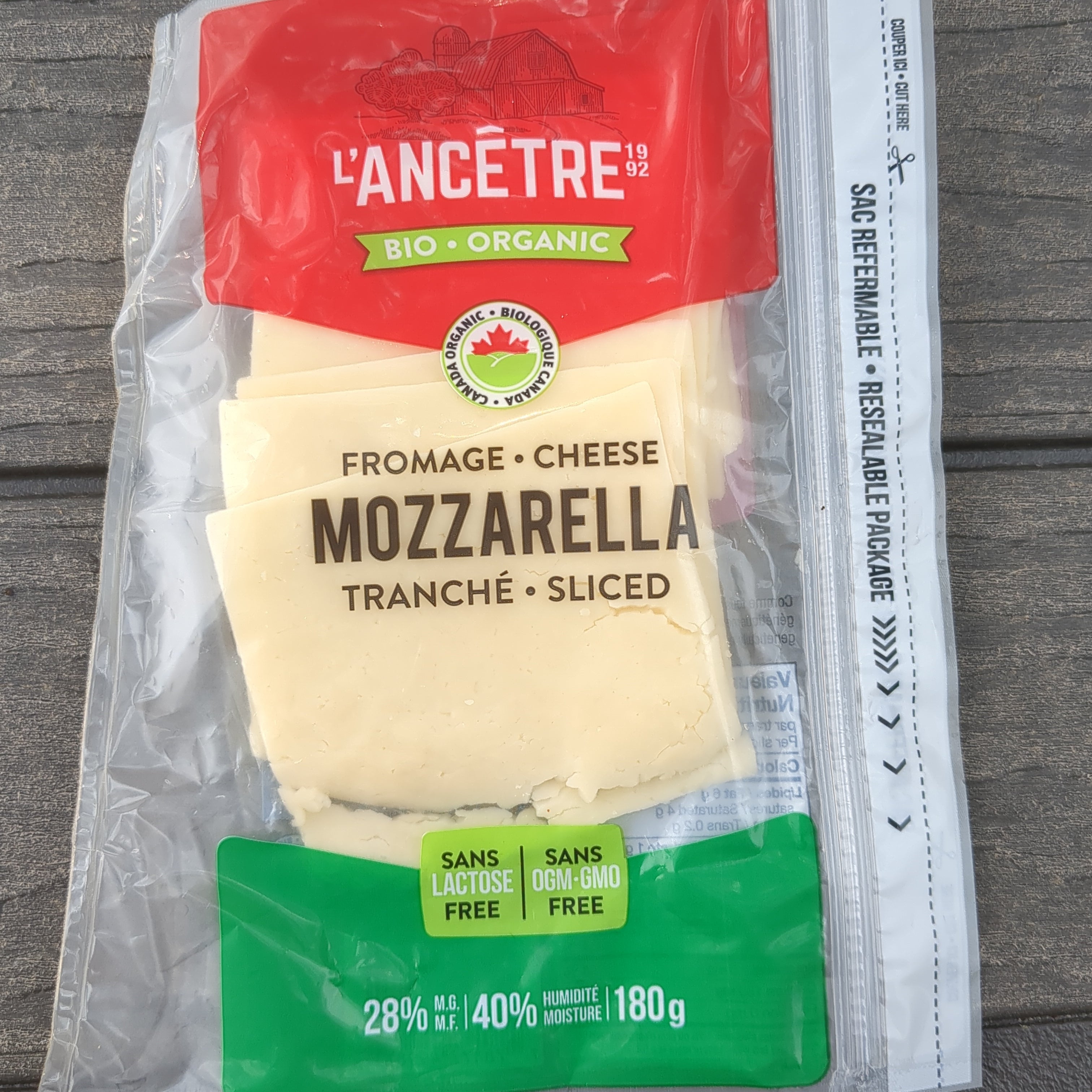 Sliced Mozzarella - L'Ancetre - 180g