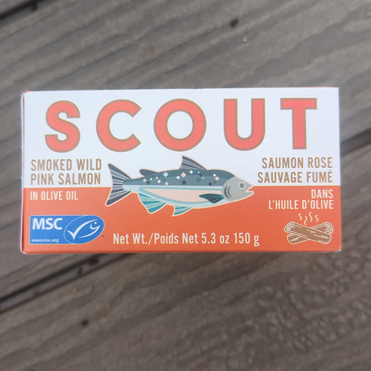 Canned Smoked Wild Pink Salmon - Scout 150g