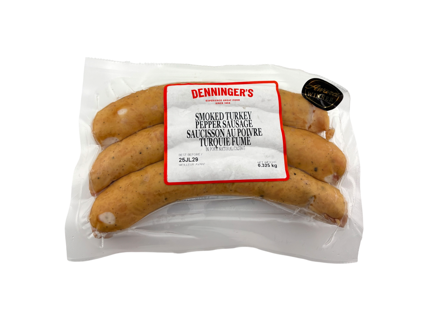 Denninger's Smoked Turkey Pepper Sausages - 325g