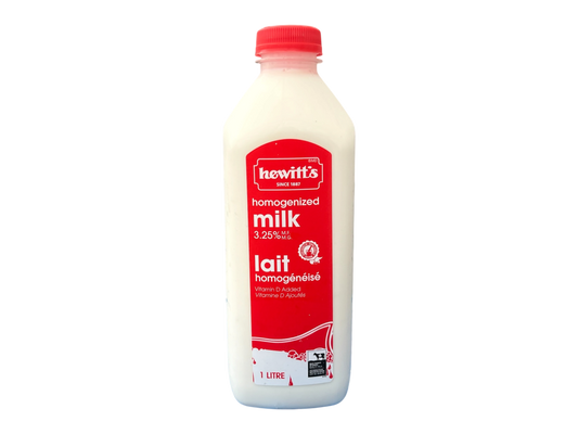 Hewitt's Homogonized Milk 3.25% - 1L Cartons