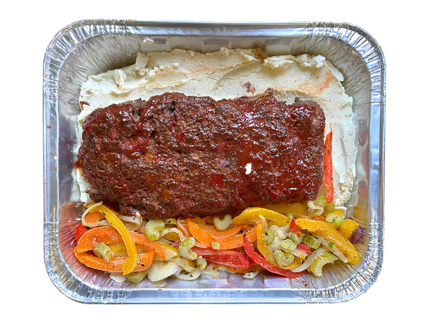 Meatloaf with Sautéed Vegetables and mashed potatoes - 2kg