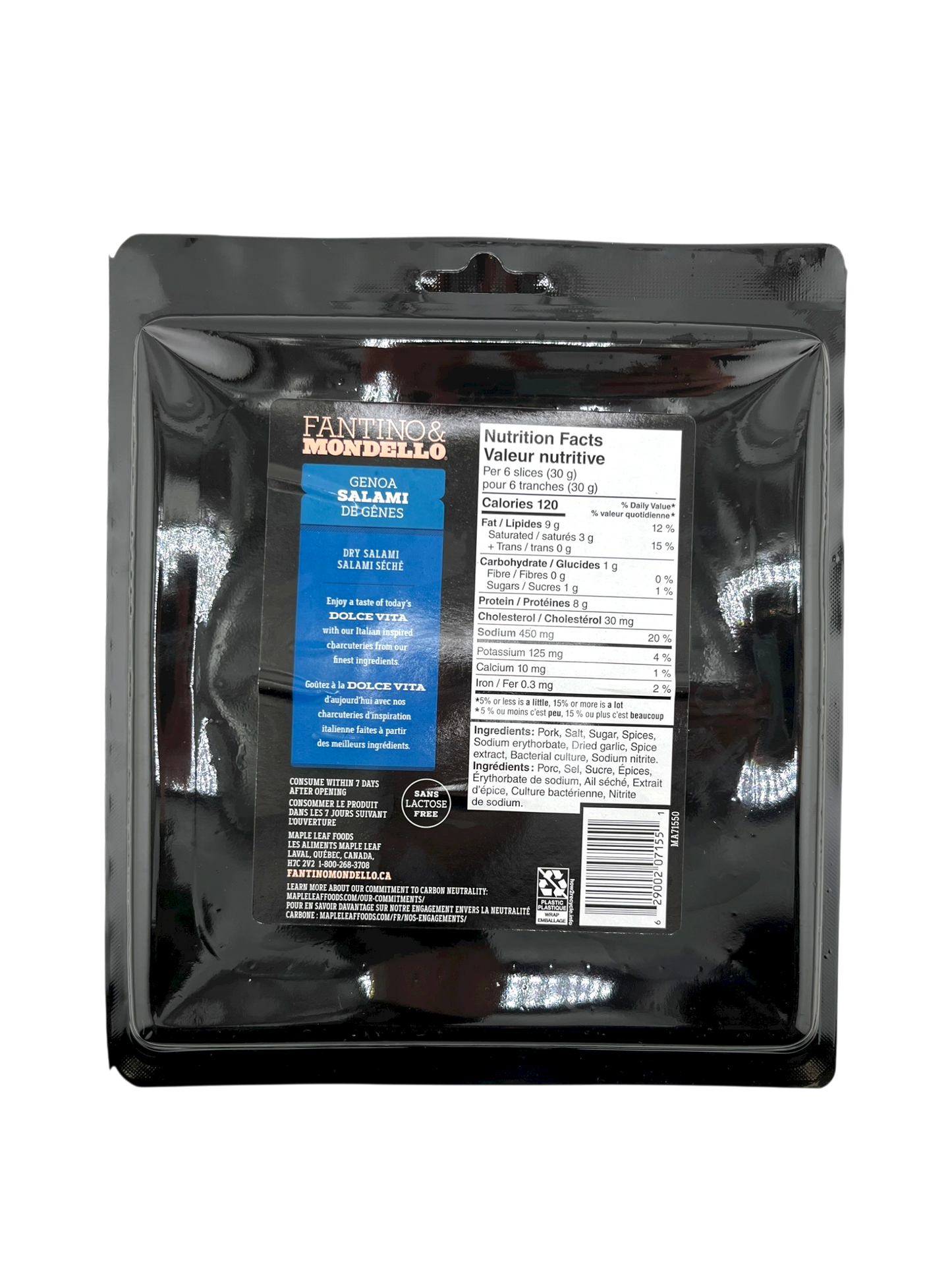 Sliced Genoa Salami - 100g