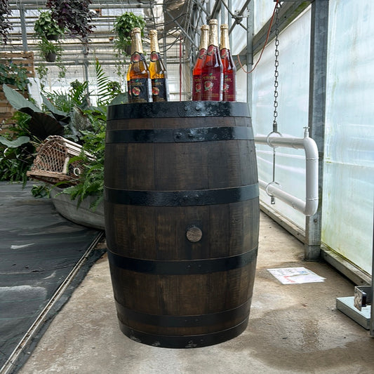 Refinished wine barrel
