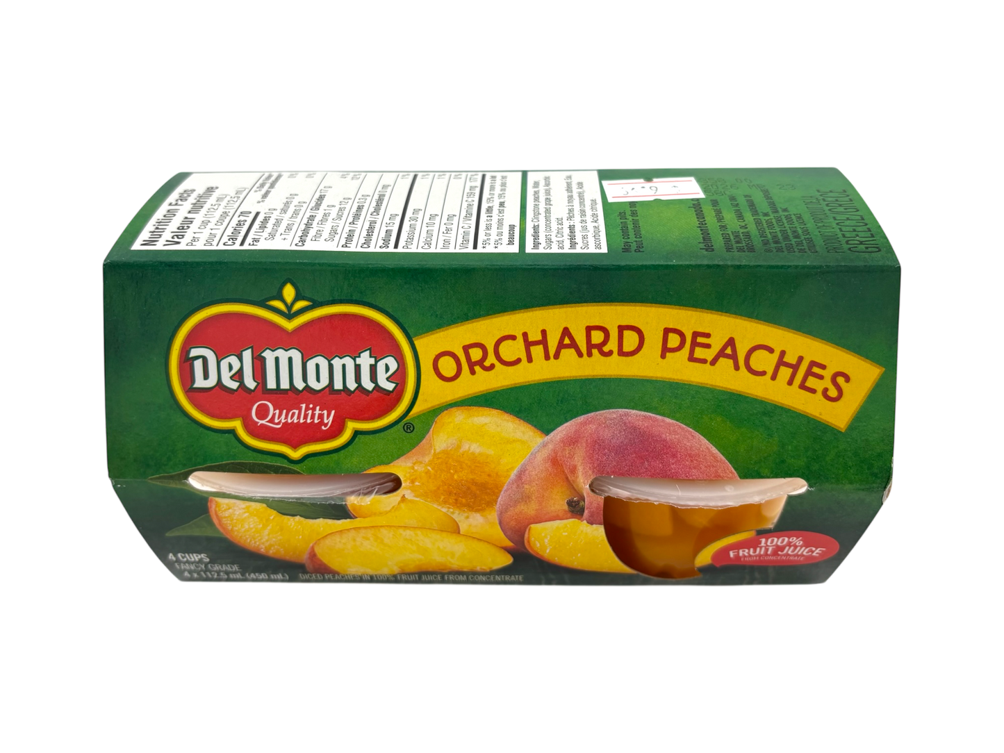 Del Monte Orchard Diced Peaches - 4x112.5ml