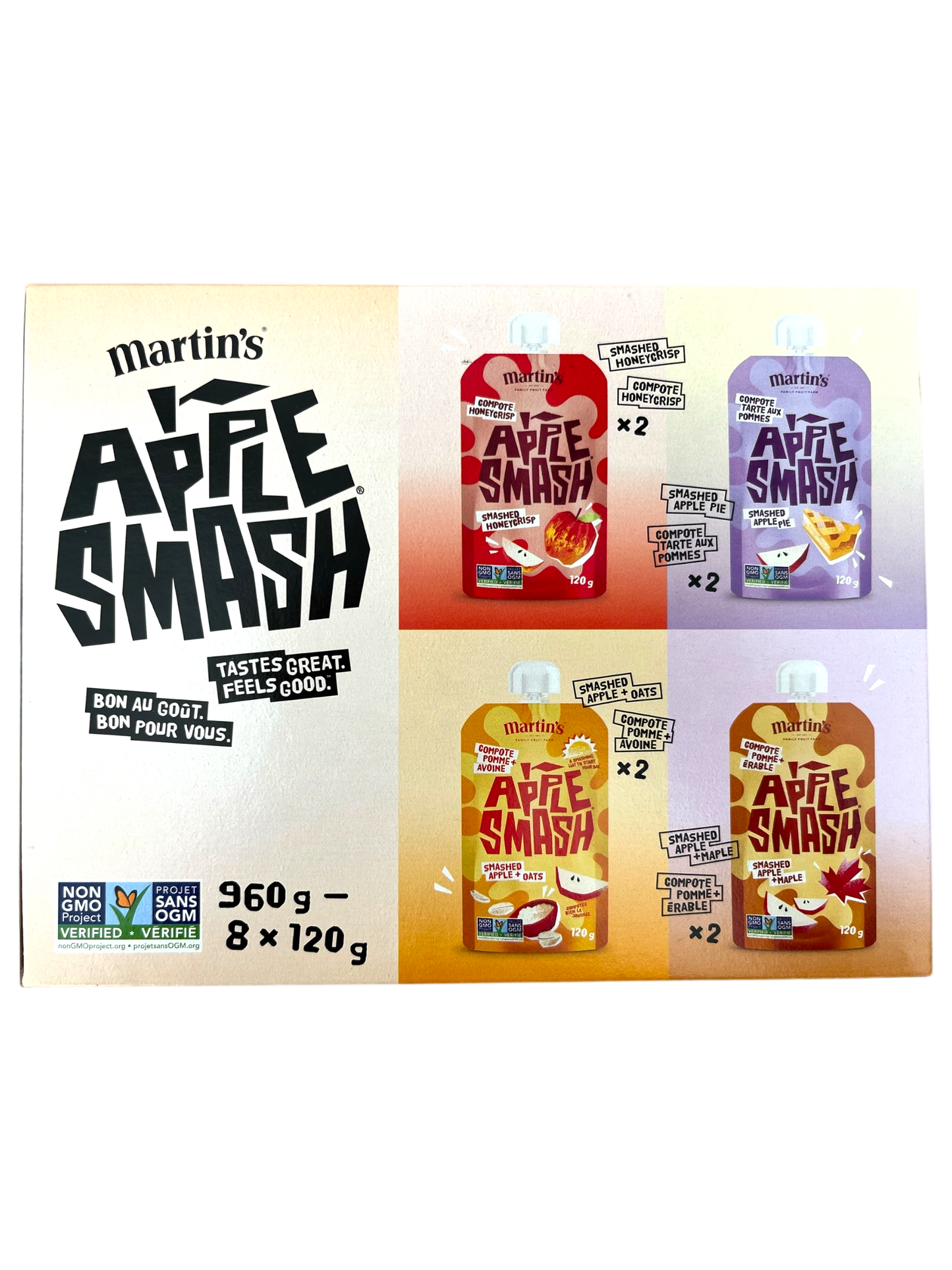 Martin's Apple Smash Pouch - Smashed Honeycrisp - 8x120g