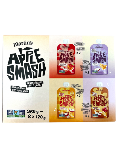 Martin's Apple Smash Pouch - Smashed Honeycrisp - 8x120g
