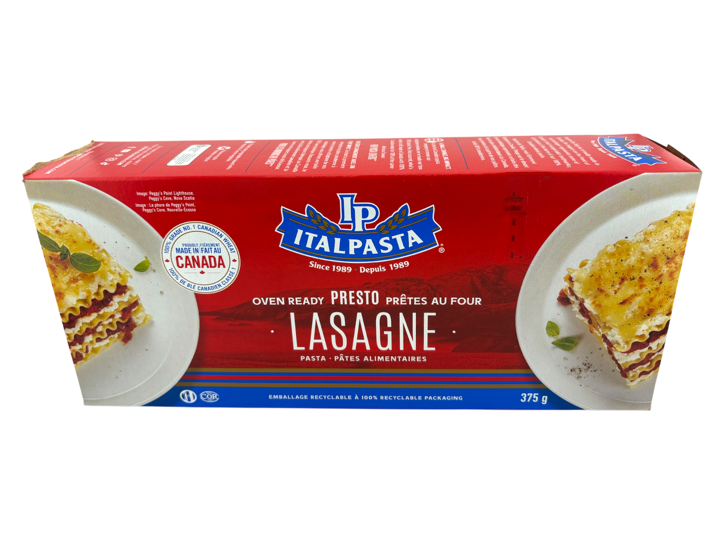 Italpasta Oven Ready Lasagna Noodles - 375g
