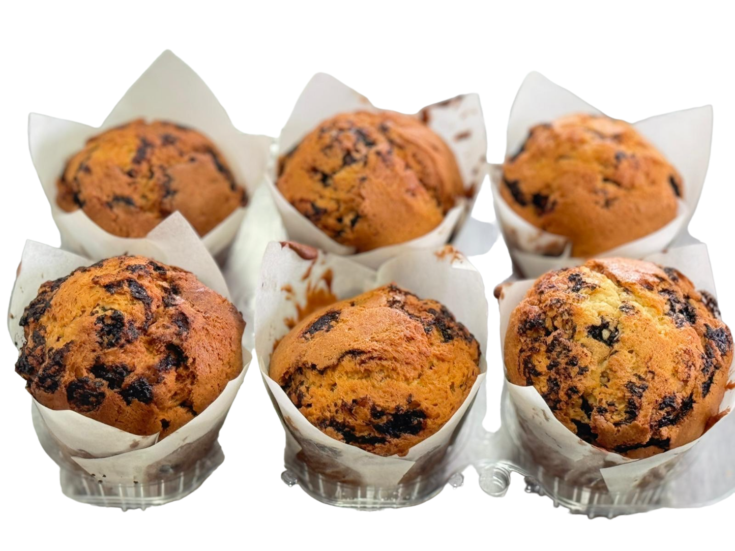 Homemade Chocolate Chip Muffins - 6 Pack