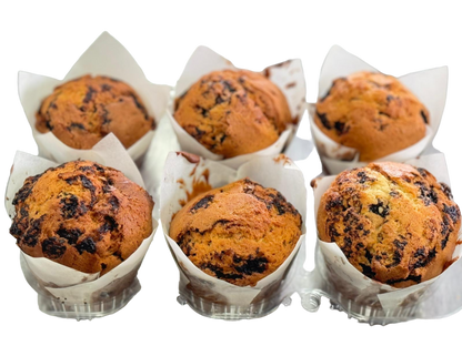 Homemade Chocolate Chip Muffins - 6 Pack