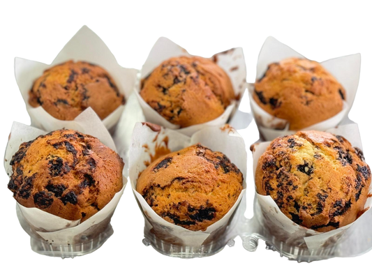 Homemade Chocolate Chip Muffins - 6 Pack