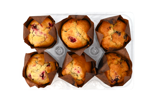 Homemade Lemon Cranberry Muffins - 6 Pack
