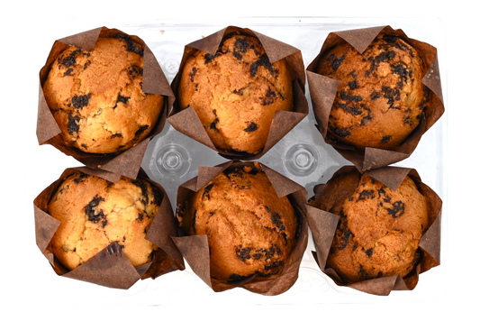 Homemade Chocolate Chip Muffins - 6 Pack
