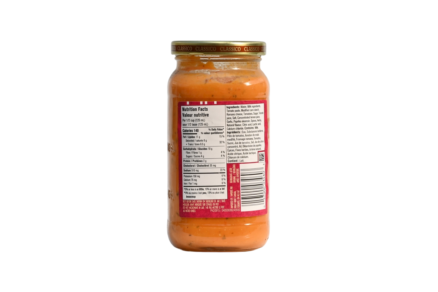 Classico Rosee Di Lombardia Pasta Sauce - 410ml