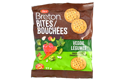 Breton Bite Size Garden Vegetable Crackers - 22g