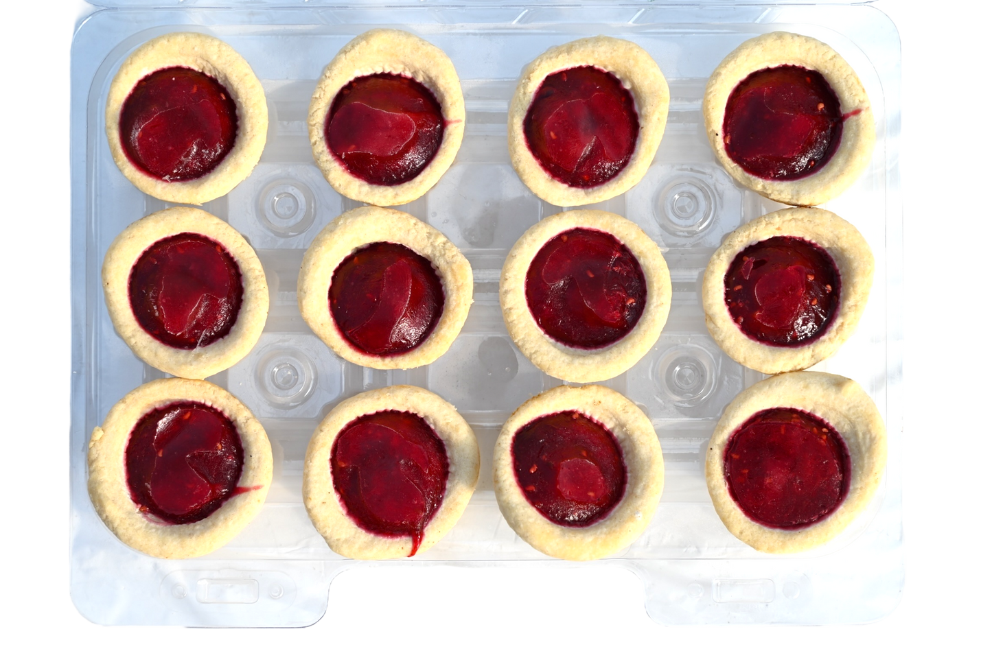 Homemade Mini Raspberry Tarts - 12 Pack - Frozen