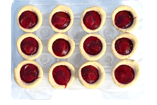 Homemade Mini Raspberry Tarts - 12 Pack - Frozen