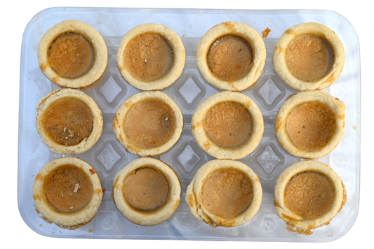 Homemade Mini Plain Butter Tarts Tarts - 12 Pack - Frozen