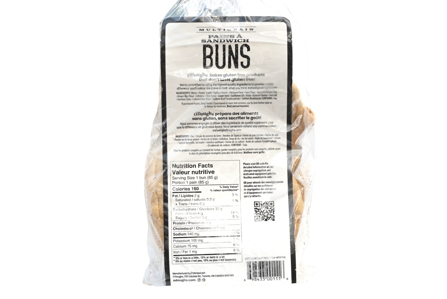 O'Doughs Gluten Free Multigrain Sandwich Thins - 510g - Frozen