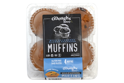 O'Doughs Gluten Free Wild Blueberry Muffins - 300g - Frozen