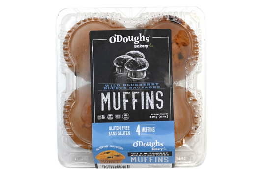 O'Doughs Gluten Free Wild Blueberry Muffins - 300g - Frozen