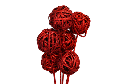 Kamboi Balls - Red glitter