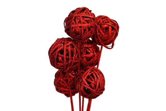 Kamboi Balls - Red glitter