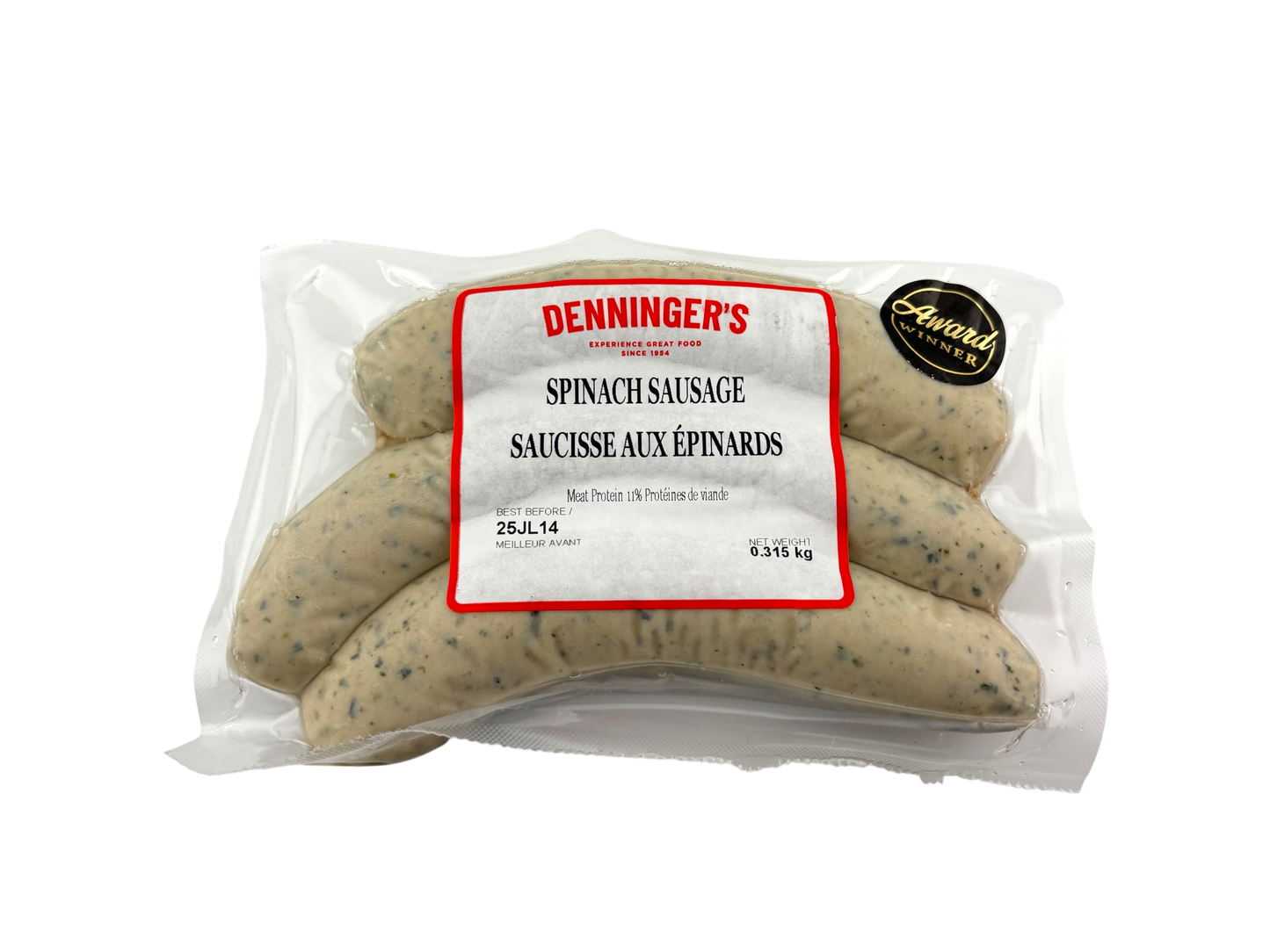 Denninger's Spinach Sausages - 320g - Frozen