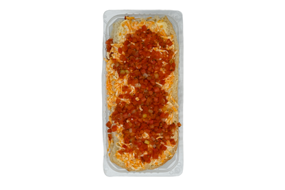 Frozen Homemade Garlic Bread with Cheese and Bruschetta