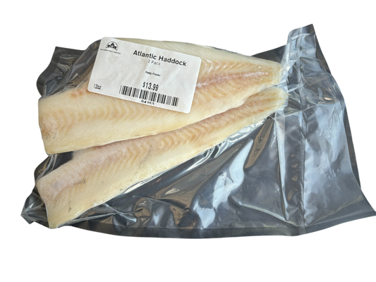 Atlantic Haddock Fillets - 4oz to 6oz Skinless, Boneless (Frozen)