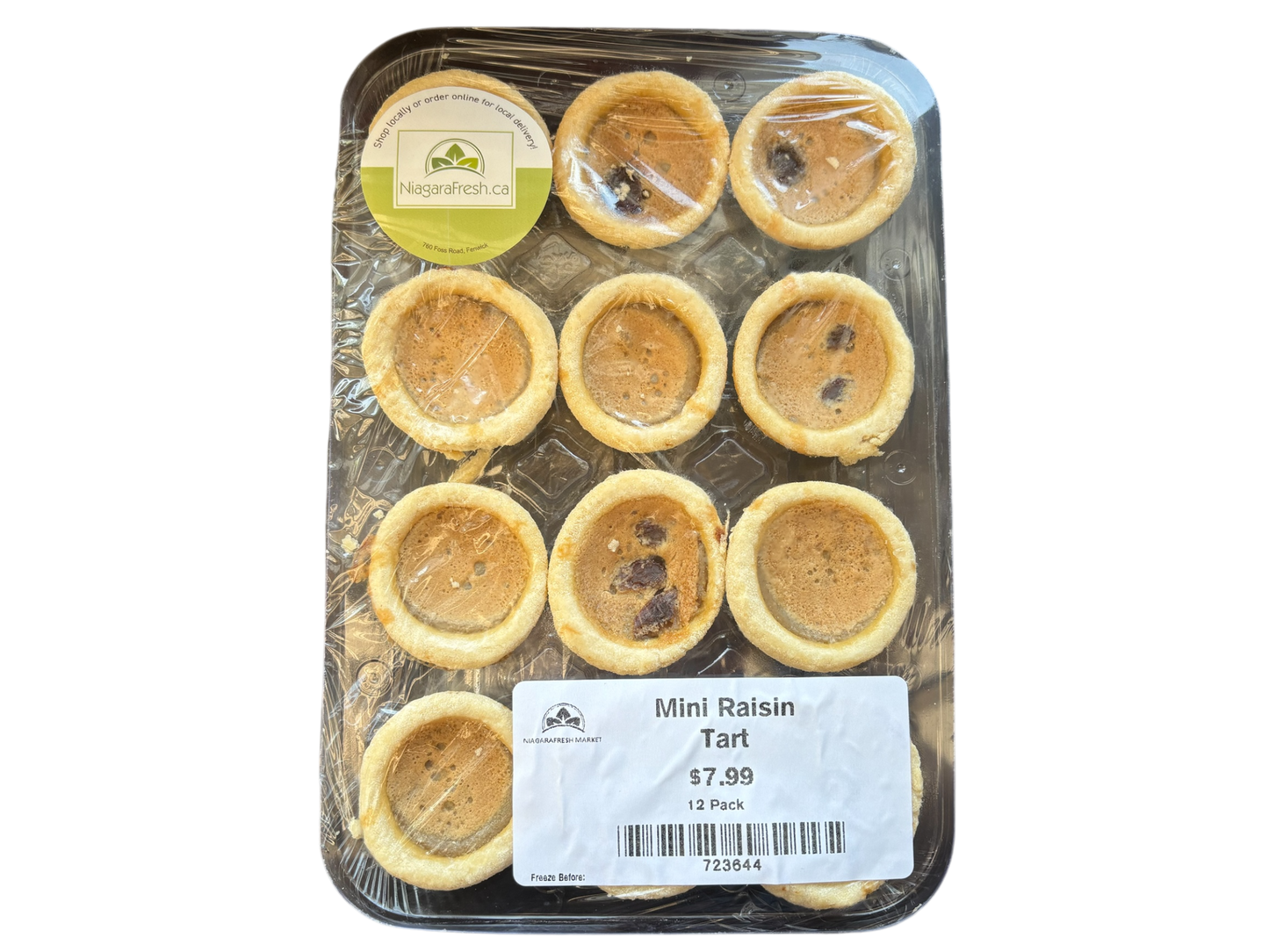 Homemade Mini Raisin  Tarts - 12 Pack - Frozen