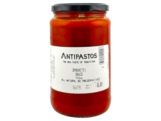 Spaghetti Sauce 750mL- Antipastos