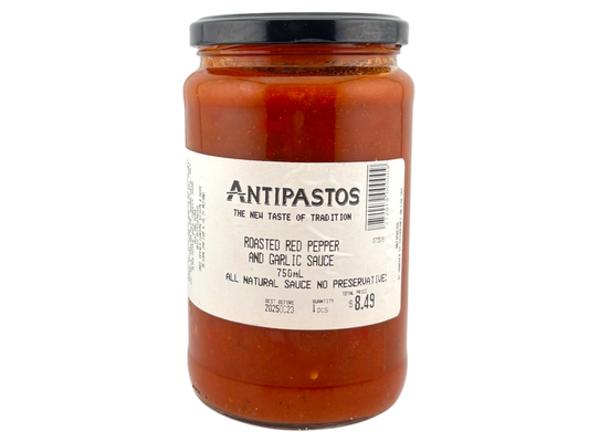 Roasted Red Pepper and Garlic Sauce 750mL- Antipastos