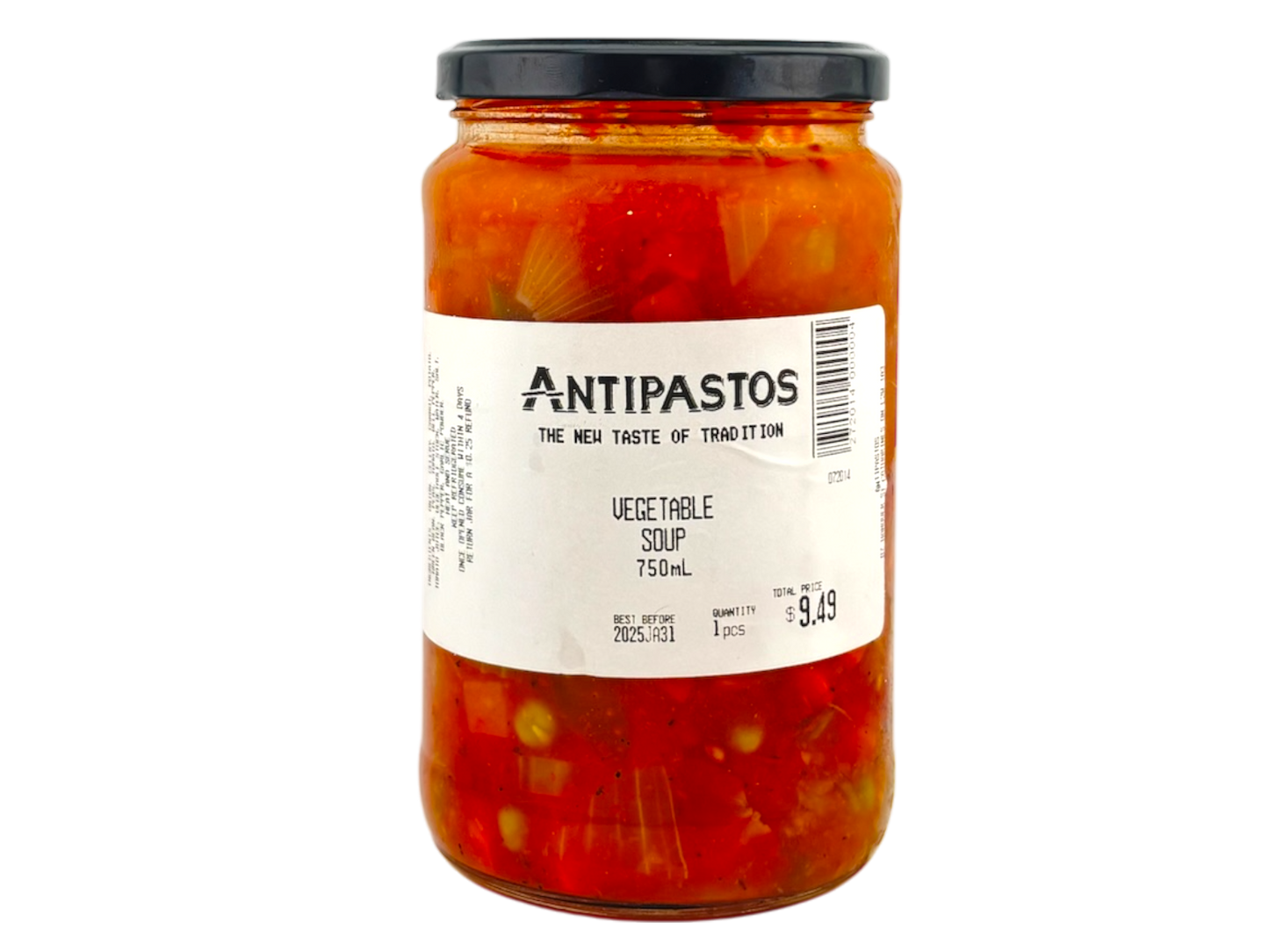 Vegetable Soup 750mL- Antipastos