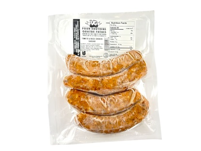 Tomato Basil Chicken Sausage 4 Pack - Frozen - VG Meats