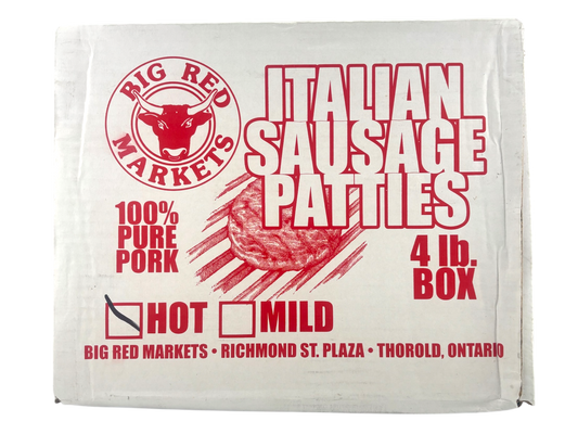 Mild Italian Sausage Patties (4lbs)