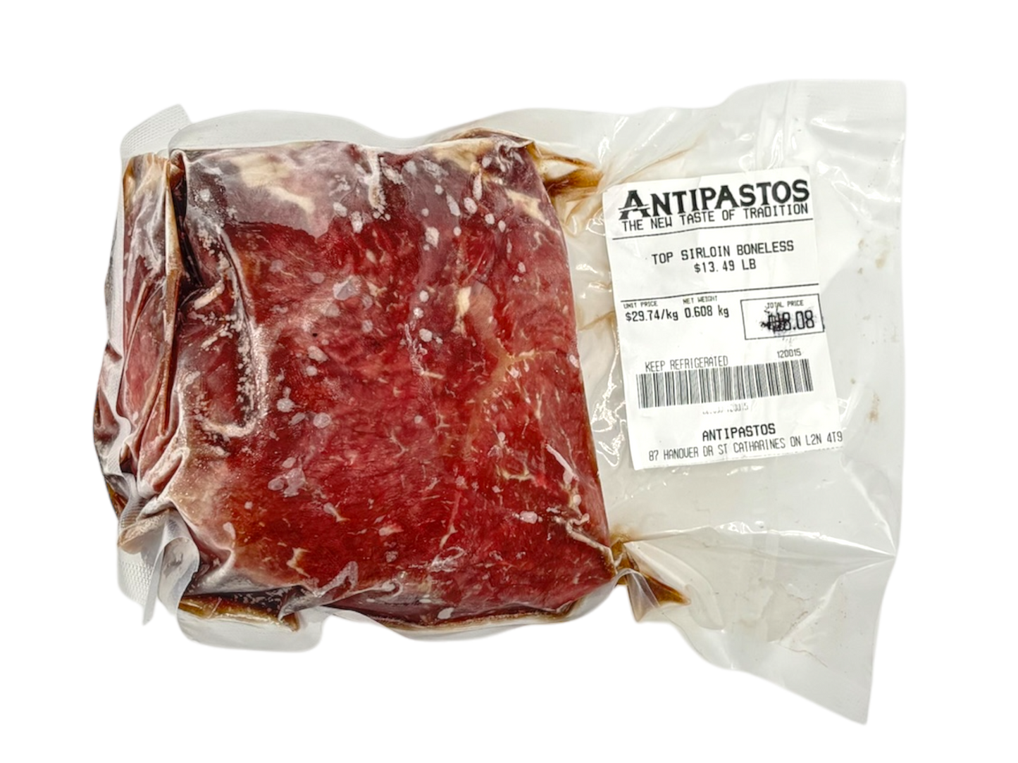 Top Sirloin Boneless Steak- Antipastos